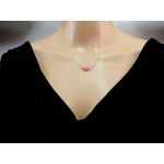 Fashion, accesorii si bijuterii - Femei - Bijuterii femei - Coliere femei - Colier argint cu jad roz natural fatetat - Infinity.ro