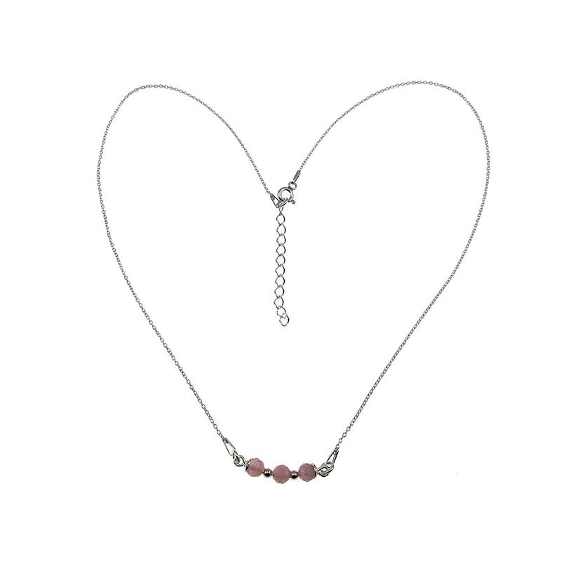 Fashion, accesorii si bijuterii - Femei - Bijuterii femei - Coliere femei - Colier argint cu turmalina roz naturala - Infinity.ro