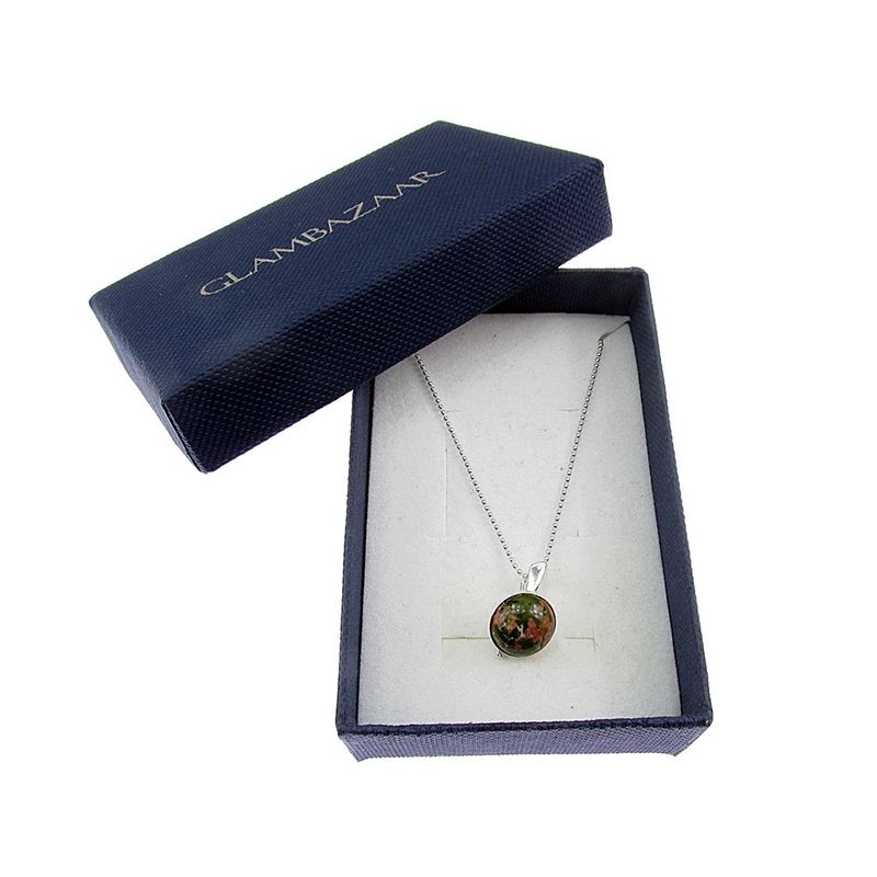 Fashion, accesorii si bijuterii - Femei - Bijuterii femei - Coliere femei - Lantisor argint cu pandantiv mic unakit natural 10 MM - Infinity.ro