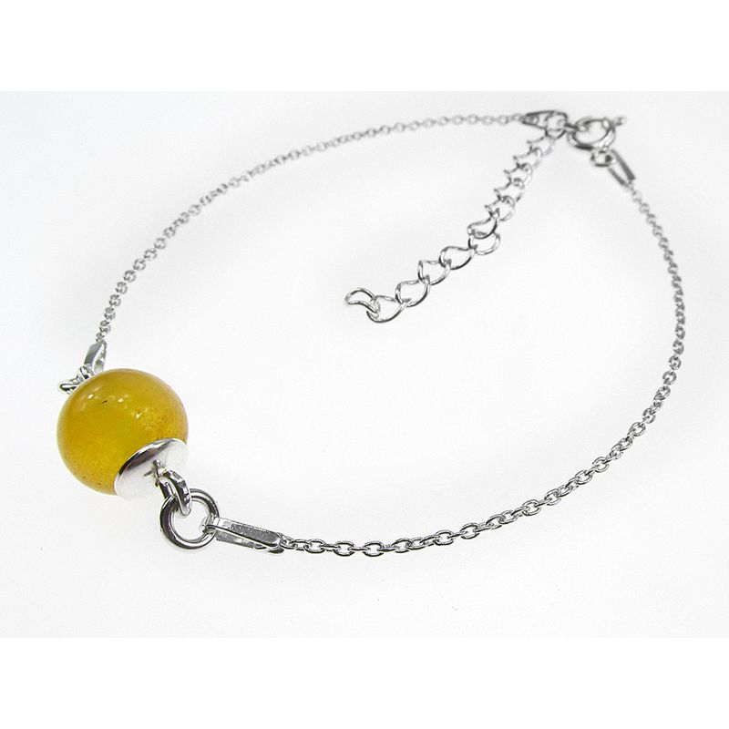 Fashion, accesorii si bijuterii - Femei - Bijuterii femei - Bratari femei - Bratara argint cu jad galben - Infinity.ro