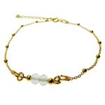 Fashion, accesorii si bijuterii - Femei - Bijuterii femei - Bratari femei - Bratara argint placata cu aur 24K si acvamarin natural - Infinity.ro