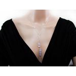 Fashion, accesorii si bijuterii - Femei - Bijuterii femei - Coliere femei - Colier argint asimetric cu opalit - Infinity.ro