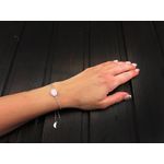 Fashion, accesorii si bijuterii - Femei - Bijuterii femei - Bratari femei - Bratara argint reglabila cu cuart roz oval 14x10 MM - Infinity.ro