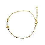 Fashion, accesorii si bijuterii - Femei - Bijuterii femei - Bratari femei - Bratara argint placata cu aur 24K si acvamarin natural - Infinity.ro