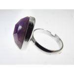 Fashion, accesorii si bijuterii - Femei - Bijuterii femei - Inele femei - Inel argint reglabil cu ametist natural fatetat 18x13 MM - Infinity.ro