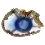 Fashion, accesorii si bijuterii - Femei - Bijuterii femei - Inele femei - Inel reglabil statement masiv cu agat albastru natural 2A - Infinity.ro