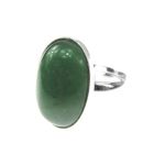 Fashion, accesorii si bijuterii - Femei - Bijuterii femei - Inele femei - Inel argint reglabil aventurin verde 18x13 MM - Infinity.ro