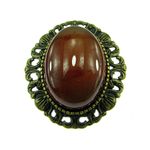 Fashion, accesorii si bijuterii - Femei - Bijuterii femei - Brose femei - Brosa/pandantiv bronz antic cu carneol natural - Infinity.ro