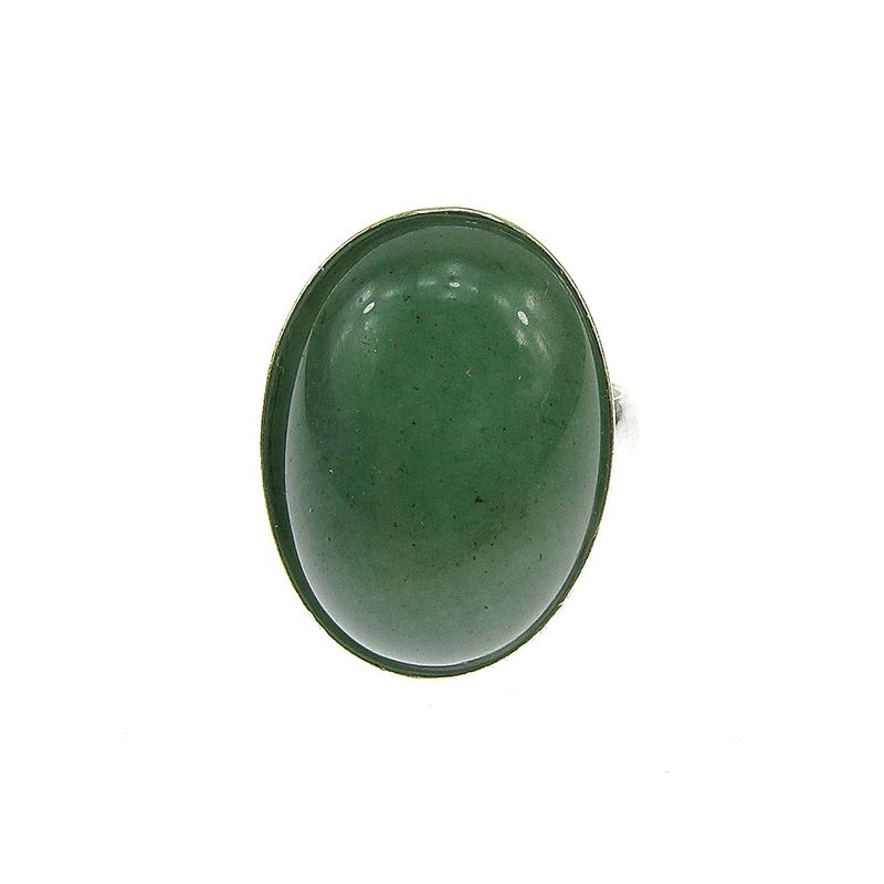 Fashion, accesorii si bijuterii - Femei - Bijuterii femei - Inele femei - Inel argint reglabil aventurin verde 18x13 MM - Infinity.ro