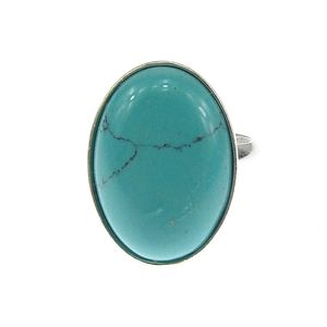 Inel argint reglabil turcoaz 18x13 MM