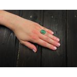 Fashion, accesorii si bijuterii - Femei - Bijuterii femei - Inele femei - Inel argint reglabil aventurin verde 18x13 MM - Infinity.ro