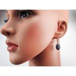 Fashion, accesorii si bijuterii - Femei - Bijuterii femei - Cercei femei - Cercei argint cu sodalit natural 14x10 MM - Infinity.ro