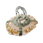 Fashion, accesorii si bijuterii - Femei - Bijuterii femei - Inele femei - Inel reglabil statement masiv cu agata alba naturala D - Infinity.ro