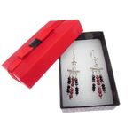 Fashion, accesorii si bijuterii - Femei - Bijuterii femei - Cercei femei - Cercei argint candelabru cu rubin si spinel fatetat - Infinity.ro