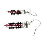 Fashion, accesorii si bijuterii - Femei - Bijuterii femei - Cercei femei - Cercei argint candelabru cu rubin si spinel fatetat - Infinity.ro