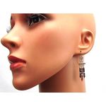 Fashion, accesorii si bijuterii - Femei - Bijuterii femei - Cercei femei - Cercei argint candelabru cu rubin si spinel fatetat - Infinity.ro