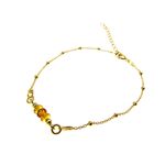 Fashion, accesorii si bijuterii - Femei - Bijuterii femei - Bratari femei - Bratara argint placata cu aur 24K si chihlimbar natural - Infinity.ro