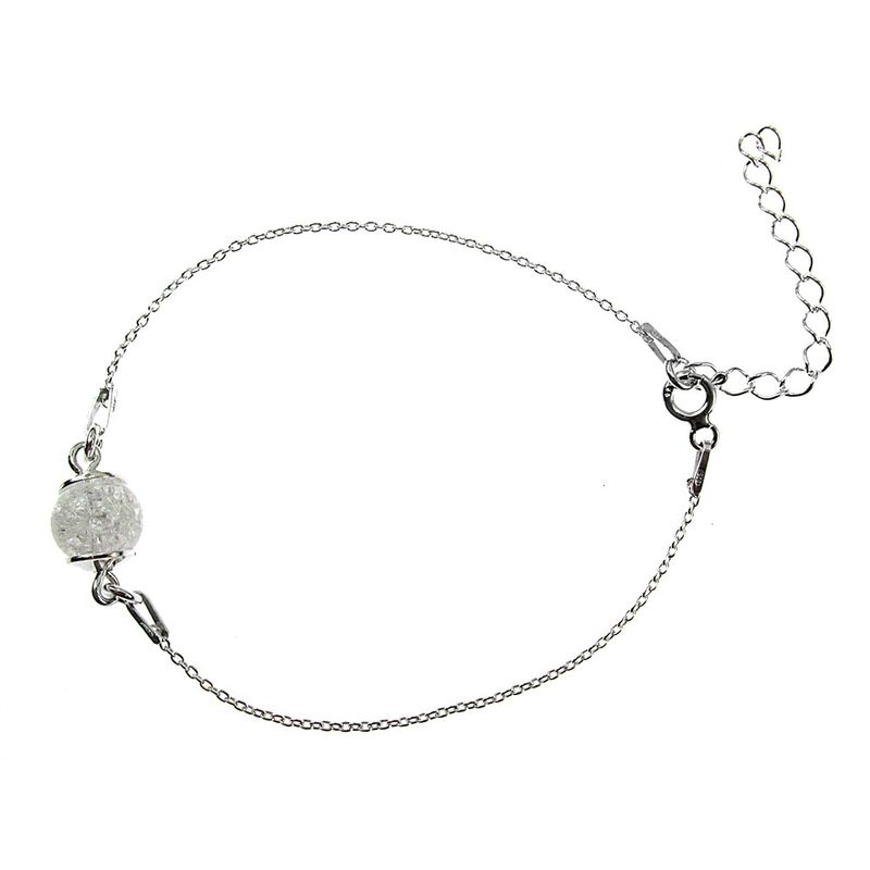 Fashion, accesorii si bijuterii - Femei - Bijuterii femei - Bratari femei - Bratara argint cu cristal de stanca - Infinity.ro