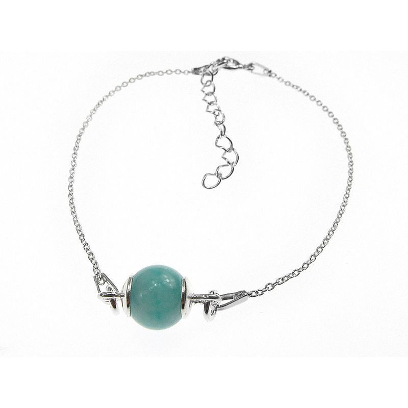 Fashion, accesorii si bijuterii - Femei - Bijuterii femei - Bratari femei - Bratara argint cu amazonit natural - Infinity.ro