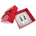 Fashion, accesorii si bijuterii - Femei - Bijuterii femei - Cercei femei - Cercei argint floricica si chihlimbar rosu - Infinity.ro