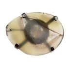 Fashion, accesorii si bijuterii - Femei - Bijuterii femei - Inele femei - Inel reglabil statement masiv cu agat gri natural A - Infinity.ro