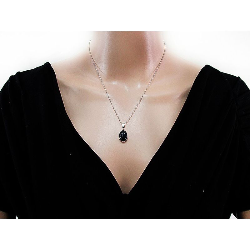 Fashion, accesorii si bijuterii - Femei - Bijuterii femei - Cercei femei - Set argint cu onix oval 14x10 MM - Infinity.ro