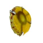 Fashion, accesorii si bijuterii - Femei - Bijuterii femei - Inele femei - Inel reglabil statement masiv cu agat galben 14A - Infinity.ro