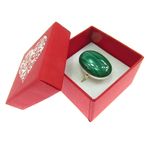 Fashion, accesorii si bijuterii - Femei - Bijuterii femei - Inele femei - Inel argint reglabil masiv cu malachit natural 25x18 MM - Infinity.ro