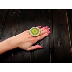 Fashion, accesorii si bijuterii - Femei - Bijuterii femei - Inele femei - Inel reglabil statement masiv cu agat galben 8A - Infinity.ro