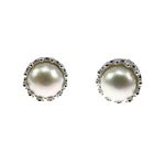 Fashion, accesorii si bijuterii - Femei - Bijuterii femei - Cercei femei - Cercei argint coroana perle de cultura albe 8 MM - Infinity.ro