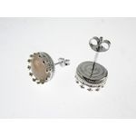 Fashion, accesorii si bijuterii - Femei - Bijuterii femei - Cercei femei - Cercei argint model coroana cuart roz - Infinity.ro