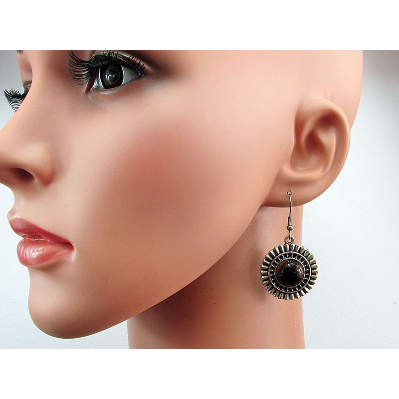 Fashion, accesorii si bijuterii - Femei - Bijuterii femei - Cercei femei - Cercei candelabru model raze cu ochi de tigru natural - Infinity.ro