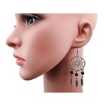 Fashion, accesorii si bijuterii - Femei - Bijuterii femei - Cercei femei - Cercei candelabru Dreamcatcher cu onix natural - Infinity.ro