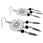 Fashion, accesorii si bijuterii - Femei - Bijuterii femei - Cercei femei - Cercei candelabru Dreamcatcher cu onix natural - Infinity.ro