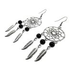 Fashion, accesorii si bijuterii - Femei - Bijuterii femei - Cercei femei - Cercei candelabru Dreamcatcher cu onix natural - Infinity.ro