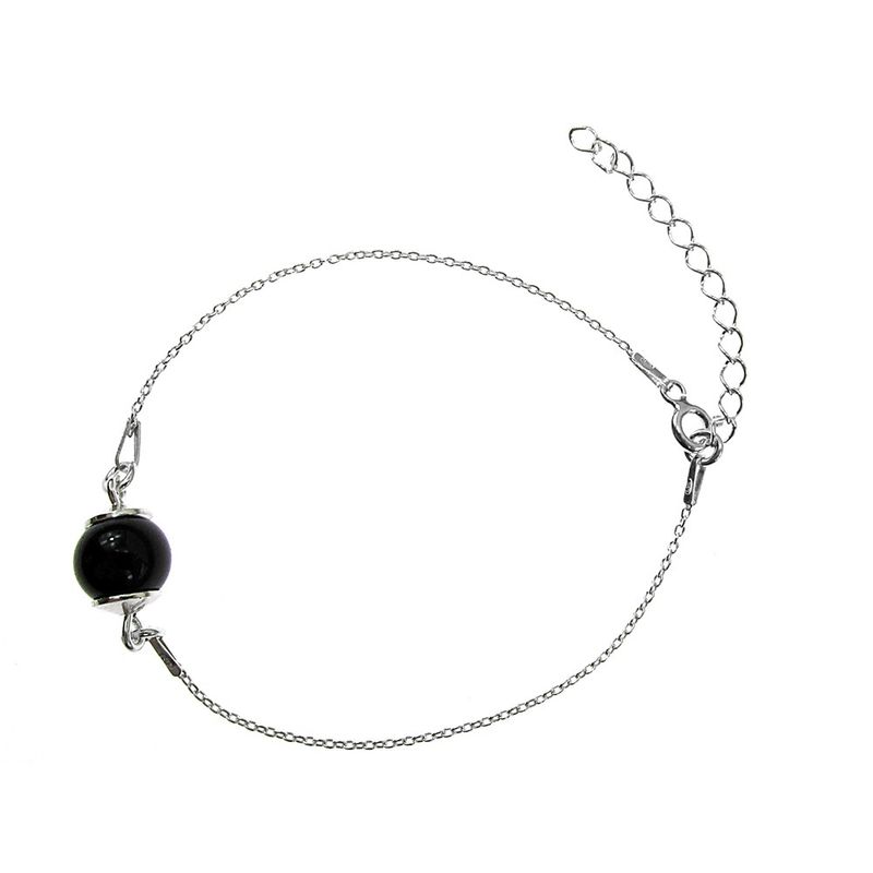 Fashion, accesorii si bijuterii - Femei - Bijuterii femei - Bratari femei - Bratara argint cu onix - Infinity.ro