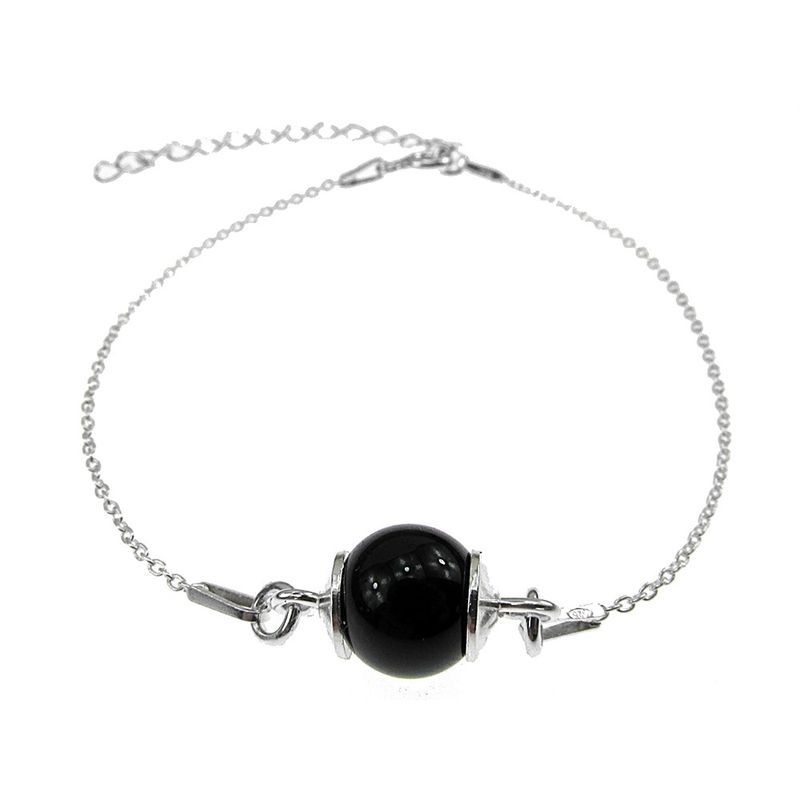 Fashion, accesorii si bijuterii - Femei - Bijuterii femei - Bratari femei - Bratara argint cu onix - Infinity.ro