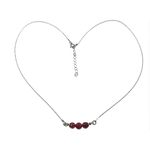 Fashion, accesorii si bijuterii - Femei - Bijuterii femei - Coliere femei - Colier argint cu rubin natural fatetat - Infinity.ro