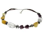 Fashion, accesorii si bijuterii - Femei - Bijuterii femei - Coliere femei - Colier Miracle cu citrin, cuart de stanca si ametist - Infinity.ro