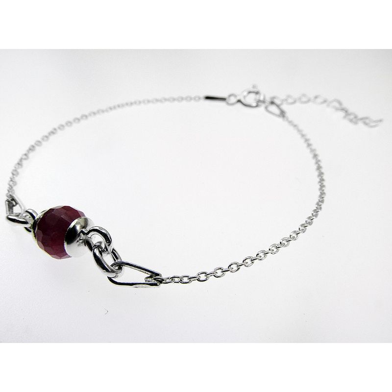 Jucarii, Copii si Bebe - Jucarii si jocuri - Jucarii de rol - Frumusete, bijuterii si accesorii fetite - Bratara argint fetite cu rubin fatetat natural - Infinity.ro