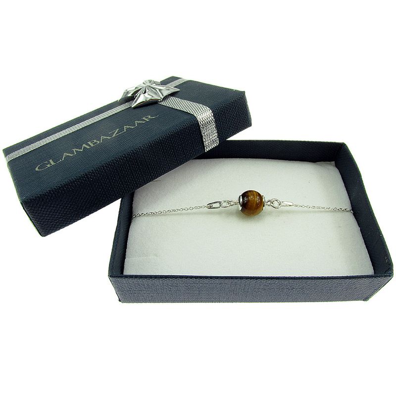 Fashion, accesorii si bijuterii - Femei - Bijuterii femei - Bratari femei - Bratara argint cu ochi de tigru natural - Infinity.ro