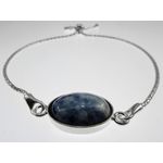 Fashion, accesorii si bijuterii - Femei - Bijuterii femei - Bratari femei - Bratara argint reglabila cu sodalit 14x10 MM - Infinity.ro