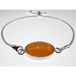 Fashion, accesorii si bijuterii - Femei - Bijuterii femei - Bratari femei - Bratara argint reglabila cu jad galben oval 14x10 MM - Infinity.ro