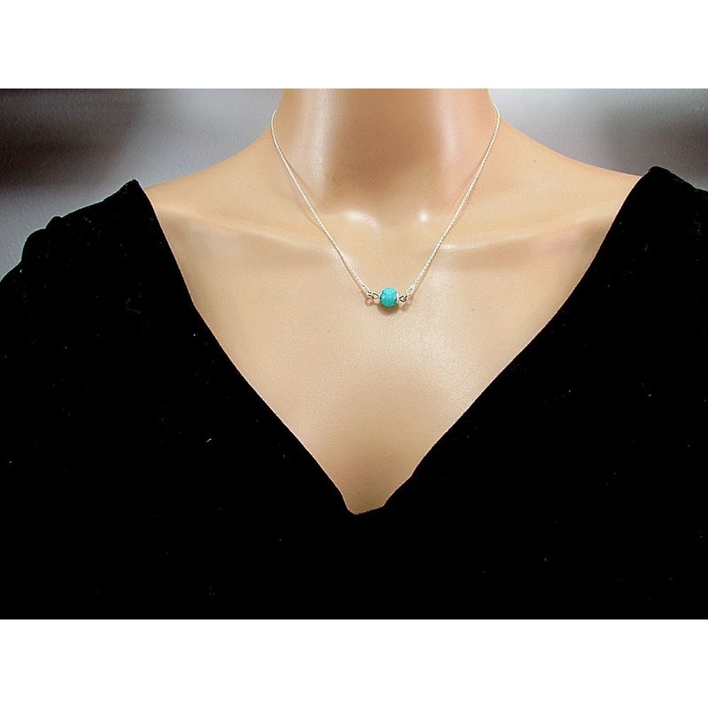 Fashion, accesorii si bijuterii - Femei - Bijuterii femei - Coliere femei - Colier argint cu amazonit natural - Infinity.ro