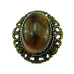 Fashion, accesorii si bijuterii - Femei - Bijuterii femei - Brose femei - Brosa/pandantiv bronz antic cu ochi de tigru natural - Infinity.ro