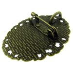 Fashion, accesorii si bijuterii - Femei - Bijuterii femei - Brose femei - Brosa/pandantiv bronz antic cu ochi de tigru natural - Infinity.ro