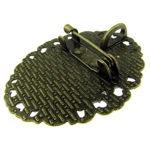 Brosa/pandantiv bronz antic cu ochi de tigru natural