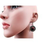 Fashion, accesorii si bijuterii - Femei - Bijuterii femei - Cercei femei - Cercei candelabru model raze cu jasp Moakit - Infinity.ro