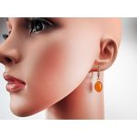 Fashion, accesorii si bijuterii - Femei - Bijuterii femei - Cercei femei - Set argint cu jad galben oval 14x10 MM - Infinity.ro