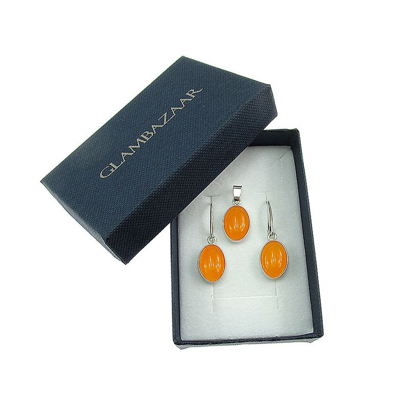 Fashion, accesorii si bijuterii - Femei - Bijuterii femei - Cercei femei - Set argint cu jad galben oval 14x10 MM - Infinity.ro